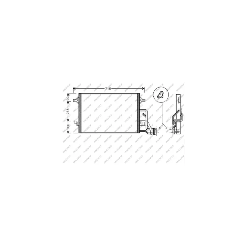 Condenseur, climatisation PRASCO SK418C001