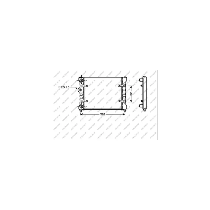 Radiateur, refroidissement du moteur PRASCO ST001R007