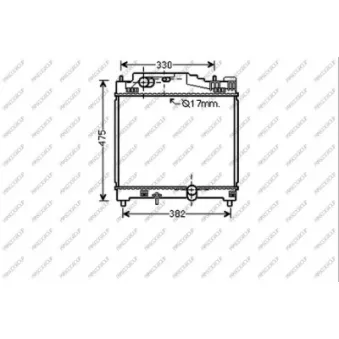 Radiateur, refroidissement du moteur PRASCO TY050R002