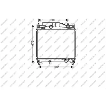 Radiateur, refroidissement du moteur PRASCO TY050R003
