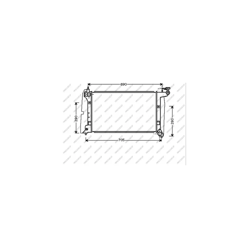 Radiateur, refroidissement du moteur PRASCO TY087R001