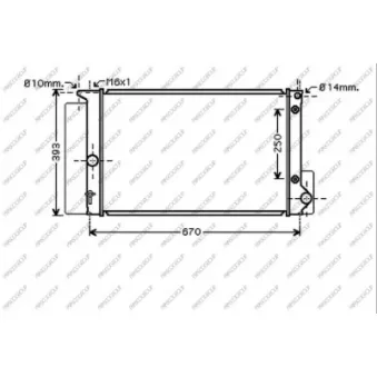 Radiateur, refroidissement du moteur PRASCO TY090R009