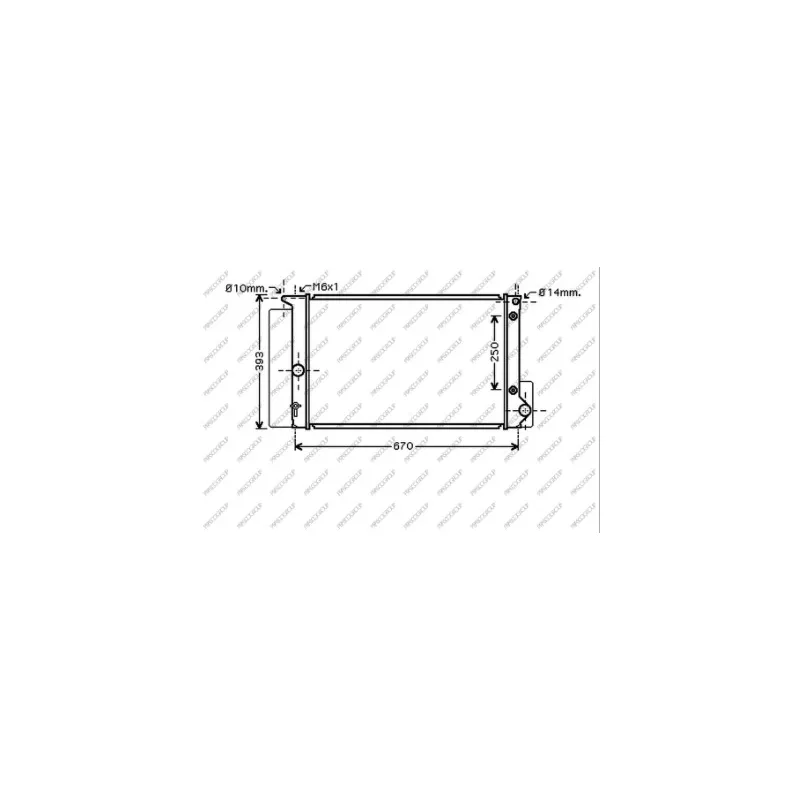 Radiateur, refroidissement du moteur PRASCO TY090R009