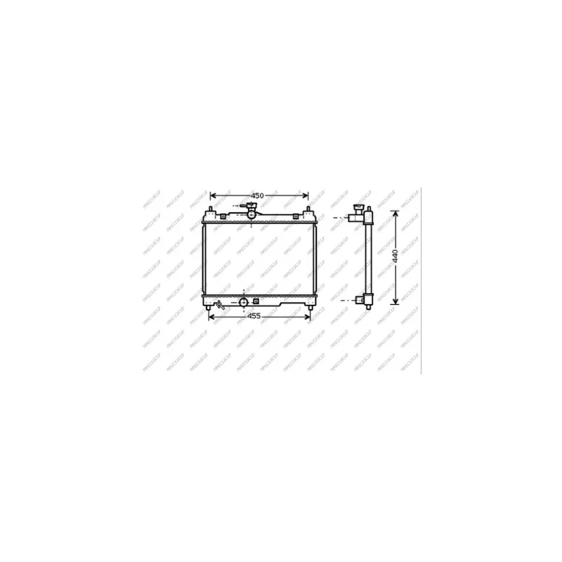 Radiateur, refroidissement du moteur PRASCO TY320R001