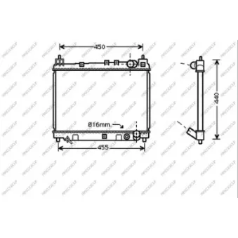 Radiateur, refroidissement du moteur PRASCO TY320R002