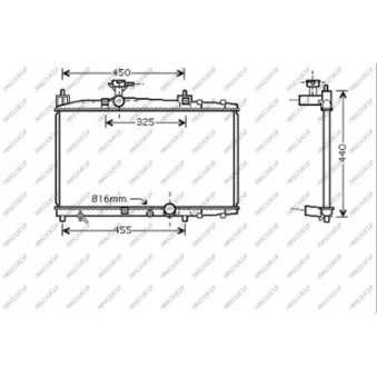 Radiateur, refroidissement du moteur PRASCO TY320R005