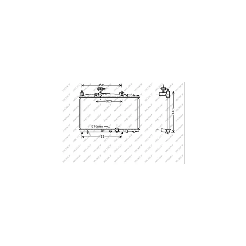Radiateur, refroidissement du moteur PRASCO TY320R005
