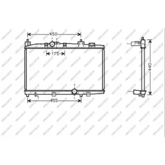 Radiateur, refroidissement du moteur PRASCO TY324R003