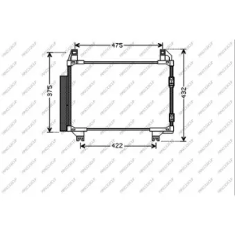 Condenseur, climatisation PRASCO TY325C003