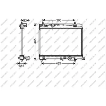 Radiateur, refroidissement du moteur PRASCO TY325R005