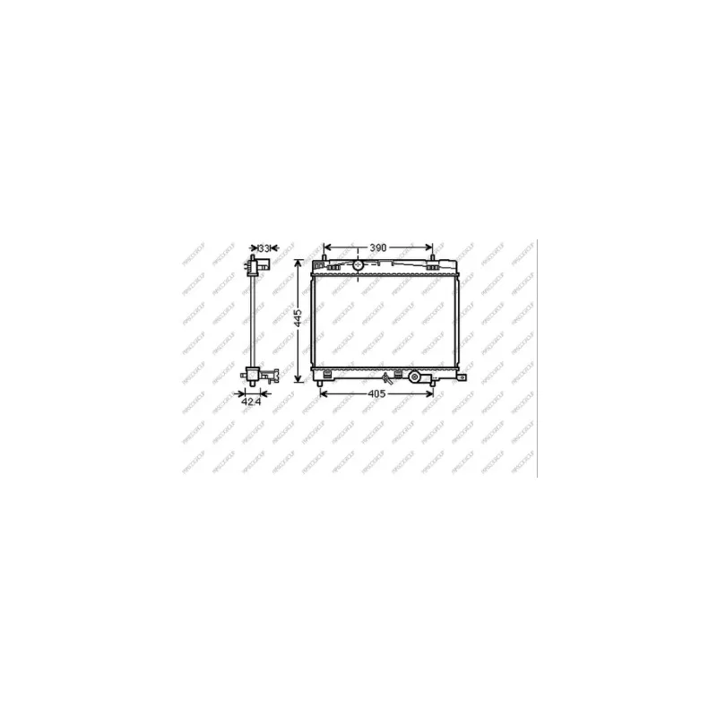 Radiateur, refroidissement du moteur PRASCO TY325R005
