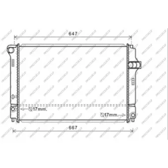 Radiateur, refroidissement du moteur PRASCO TY328R002