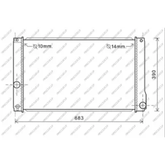Radiateur, refroidissement du moteur PRASCO TY352R005
