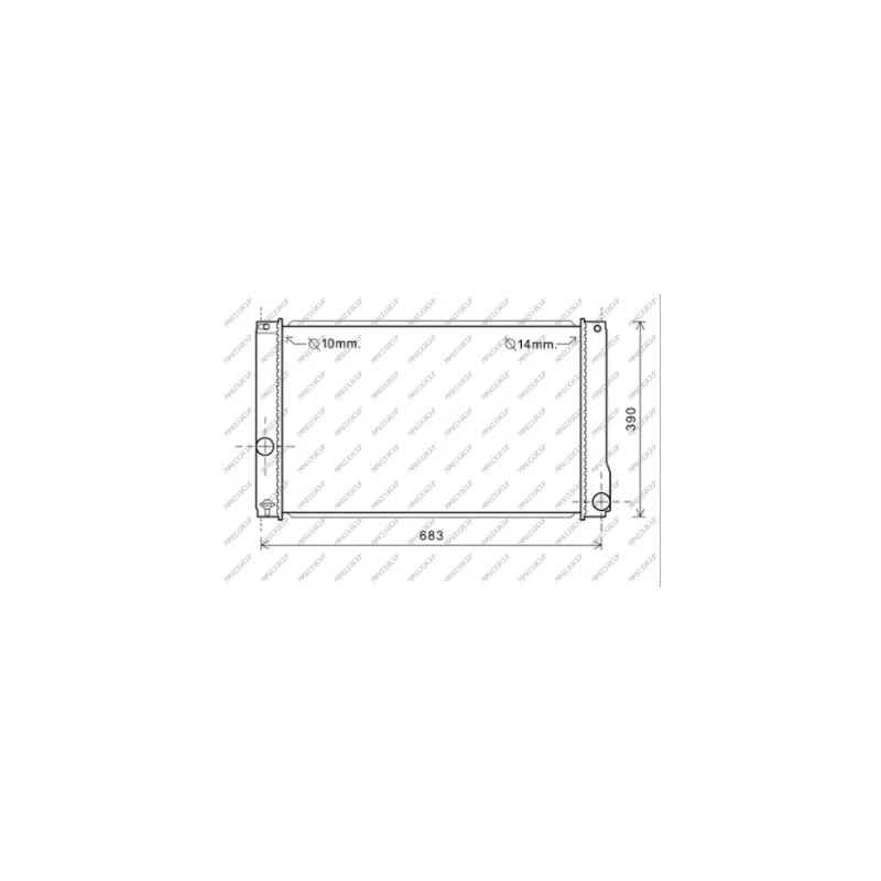 Radiateur, refroidissement du moteur PRASCO TY352R005