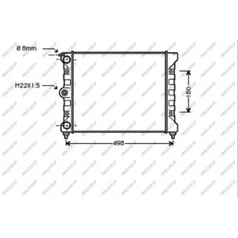 Radiateur, refroidissement du moteur PRASCO VG012R012