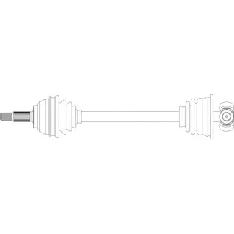 Arbre de transmission avant gauche GENERAL RICAMBI RE3124