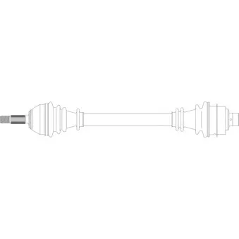 Arbre de transmission avant droit GENERAL RICAMBI RE3154