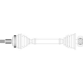 Arbre de transmission avant gauche GENERAL RICAMBI RE3164