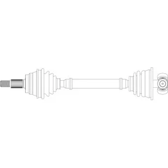 Arbre de transmission avant gauche GENERAL RICAMBI RE3166