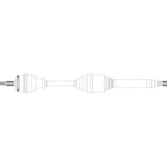 Arbre de transmission avant droit GENERAL RICAMBI RE3190