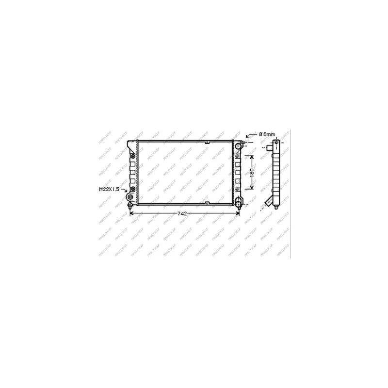 Radiateur, refroidissement du moteur PRASCO VG028R003