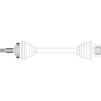 Arbre de transmission avant gauche GENERAL RICAMBI RE3287