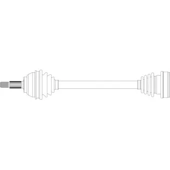 Arbre de transmission avant droit GENERAL RICAMBI RE3298