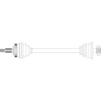 Arbre de transmission avant gauche GENERAL RICAMBI RE3305