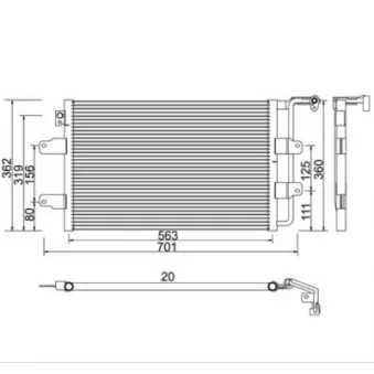 Condenseur, climatisation PRASCO VG420C001