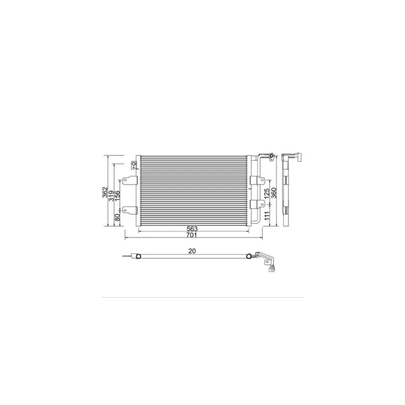 Condenseur, climatisation PRASCO VG420C001