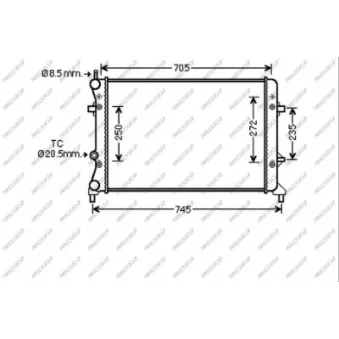 Radiateur, refroidissement du moteur PRASCO VG424R001