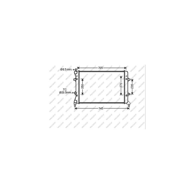 Radiateur, refroidissement du moteur PRASCO VG424R001