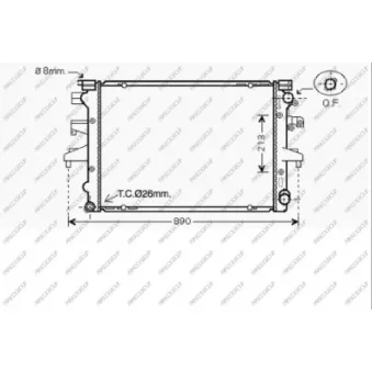 Radiateur, refroidissement du moteur PRASCO VG917R003