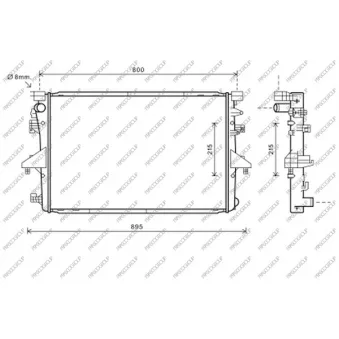 Radiateur, refroidissement du moteur PRASCO VG919R001