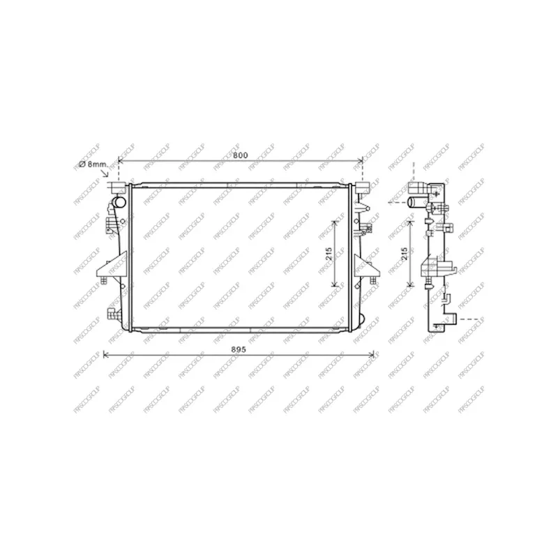 Radiateur, refroidissement du moteur PRASCO VG919R001
