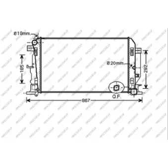 Radiateur, refroidissement du moteur PRASCO VG952R003