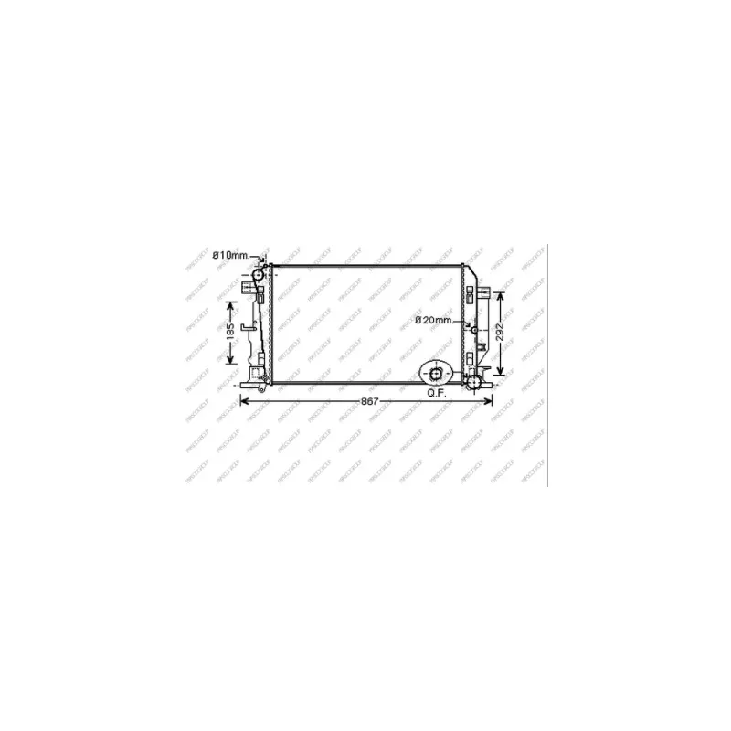 Radiateur, refroidissement du moteur PRASCO VG952R003