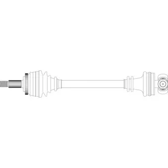 Arbre de transmission avant droit GENERAL RICAMBI SA3014