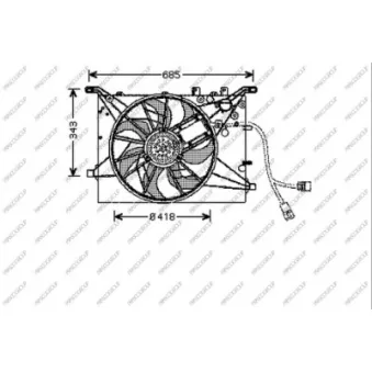Ventilateur, refroidissement du moteur PRASCO VV042F001