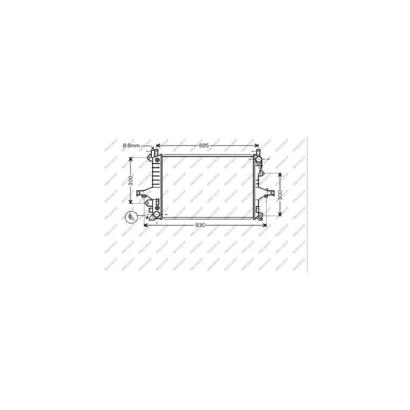 Radiateur, refroidissement du moteur PRASCO VV042R002