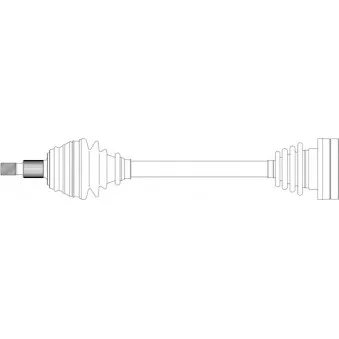 Arbre de transmission avant gauche GENERAL RICAMBI SK3007