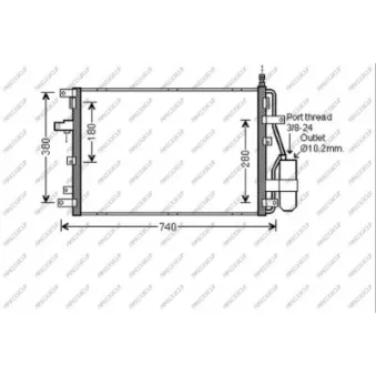 Condenseur, climatisation PRASCO VV710C002