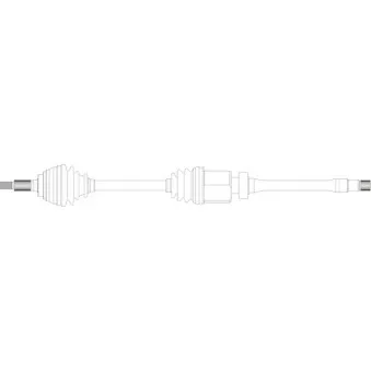 Arbre de transmission avant droit GENERAL RICAMBI TY3106