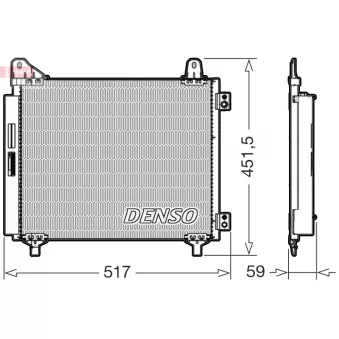 Condenseur, climatisation DENSO DCN21035