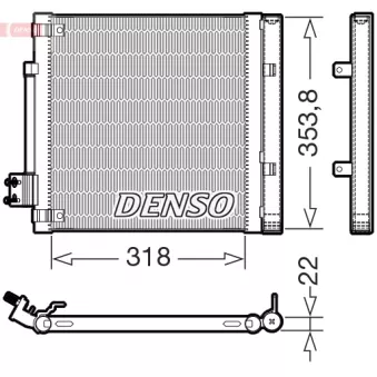 Condenseur, climatisation DENSO DCN99082