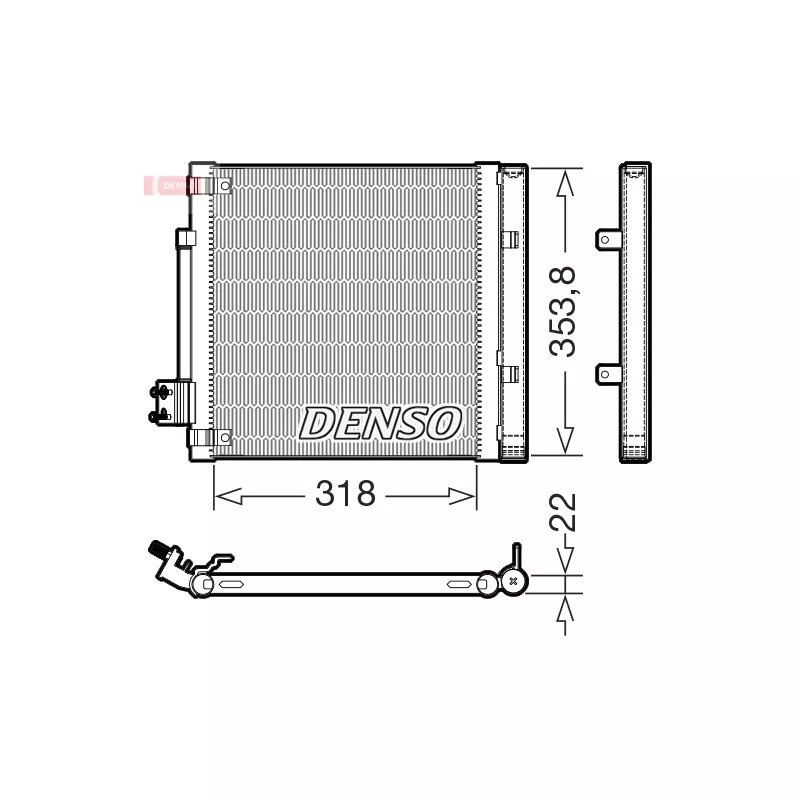 Condenseur, climatisation DENSO DCN99082