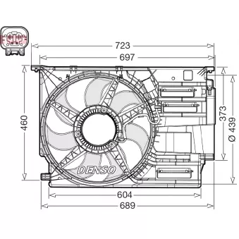 Ventilateur, refroidissement du moteur DENSO DER05012