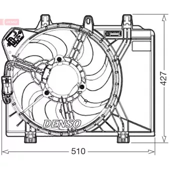 Ventilateur, refroidissement du moteur DENSO DER09312