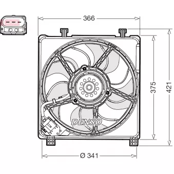 Ventilateur, refroidissement du moteur DENSO DER32017