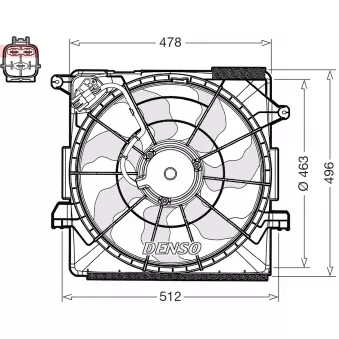 Ventilateur, refroidissement du moteur DENSO